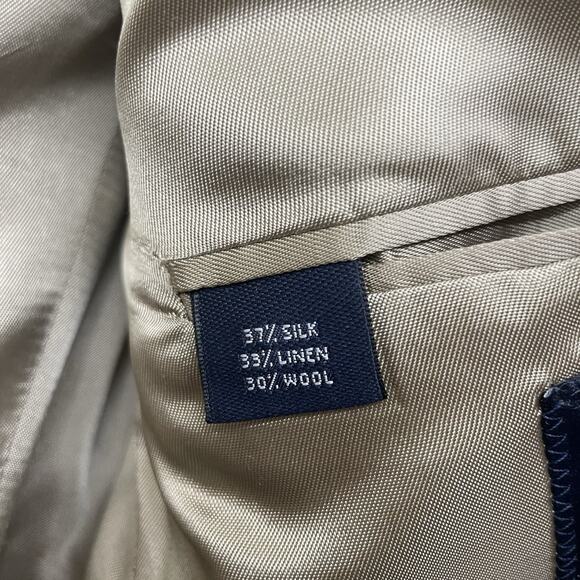 Brooks Brothers Size 41 Regular Mens Blazer Silk Linen Wool Blend Sports Jacket - Picture 6 of 7